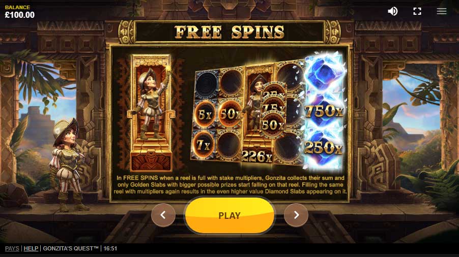 ฟีเจอร์ Free Spin เกมสล็อตภารกิจของกอนซิต้า