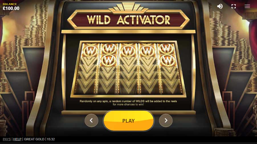 ฟีเจอร์ Wild เกมสล็อตตู้สล็อตทองคำ