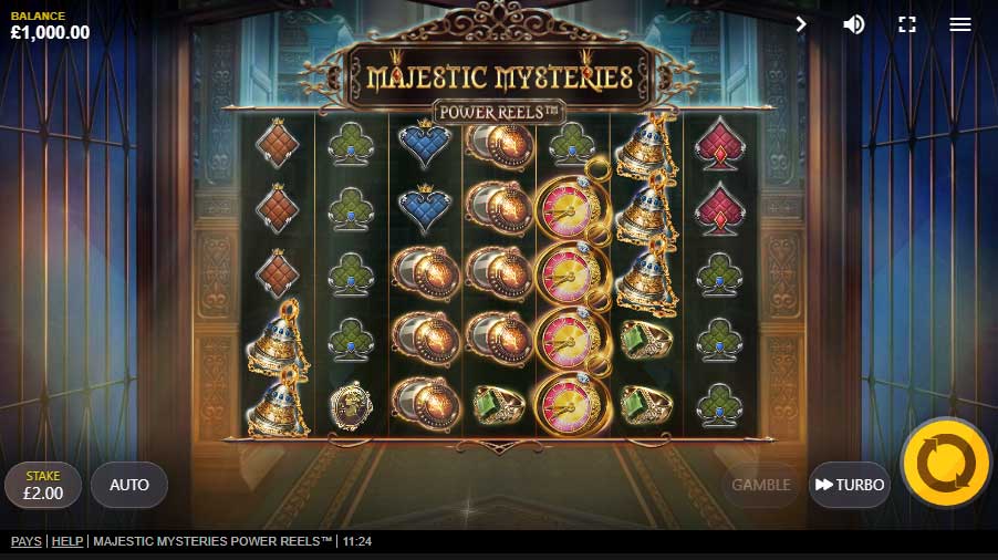 Majestic Mysteries Power Reels เกมสล็อตวงล้อพลังงานลึกลับมาเจสติก